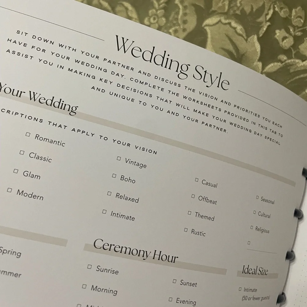 Bridal 12 month Big wedding planner and organizer